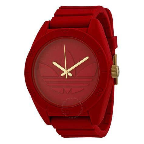 adidas red watch